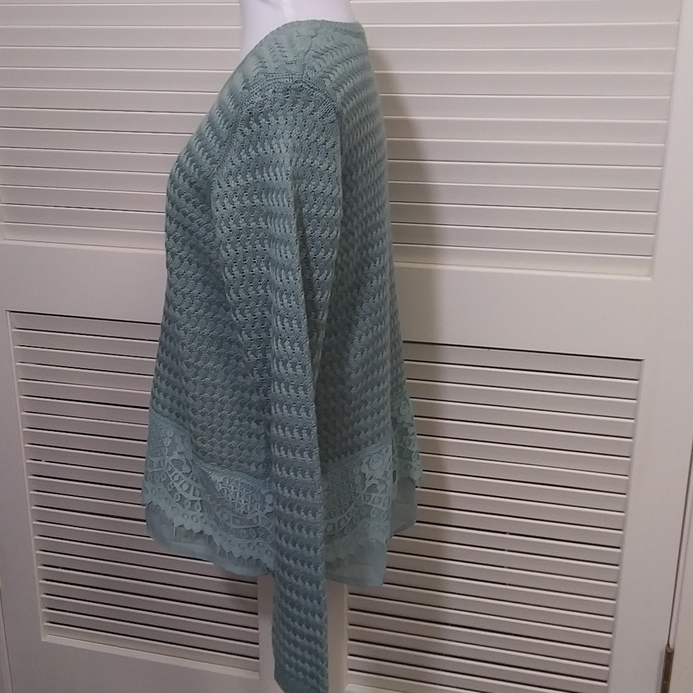 Anne French Long Sleeve Sweater with Lace Detail - Picture 6 of 8
